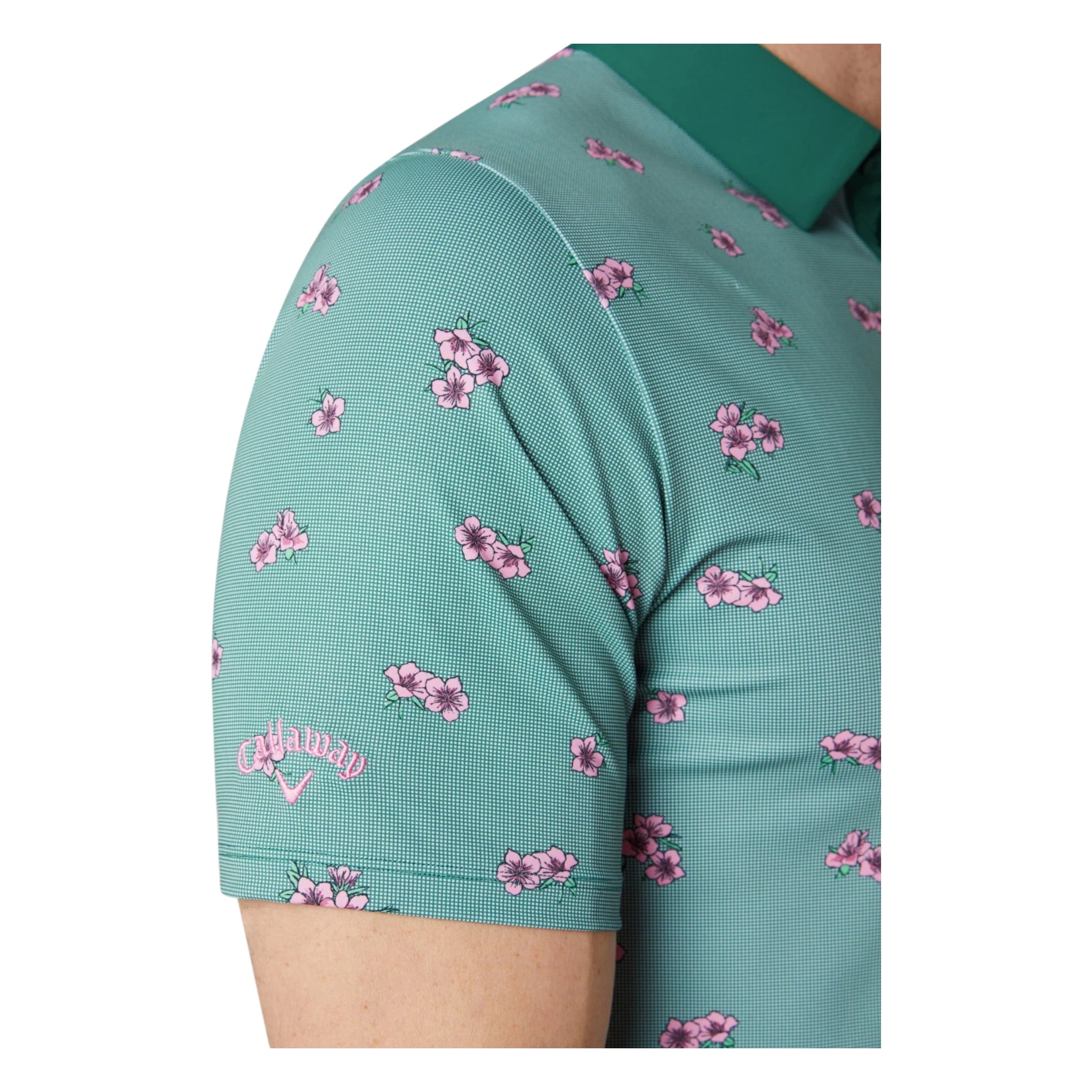 Callaway Azalea Gingham Print Golf Polo Shirt CGKSG084