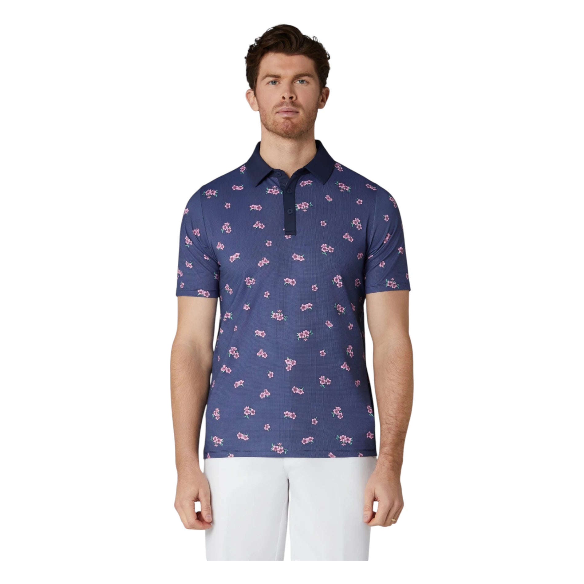 Callaway Azalea Gingham Print Golf Polo Shirt CGKSG084