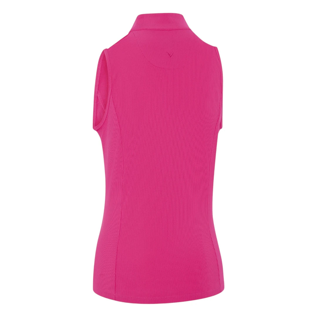 Callaway Ladies Rib Play Sleeveless Golf Polo Shirt CGKSG0C3