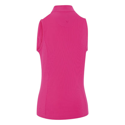 Callaway Ladies Rib Play Sleeveless Golf Polo Shirt CGKSG0C3