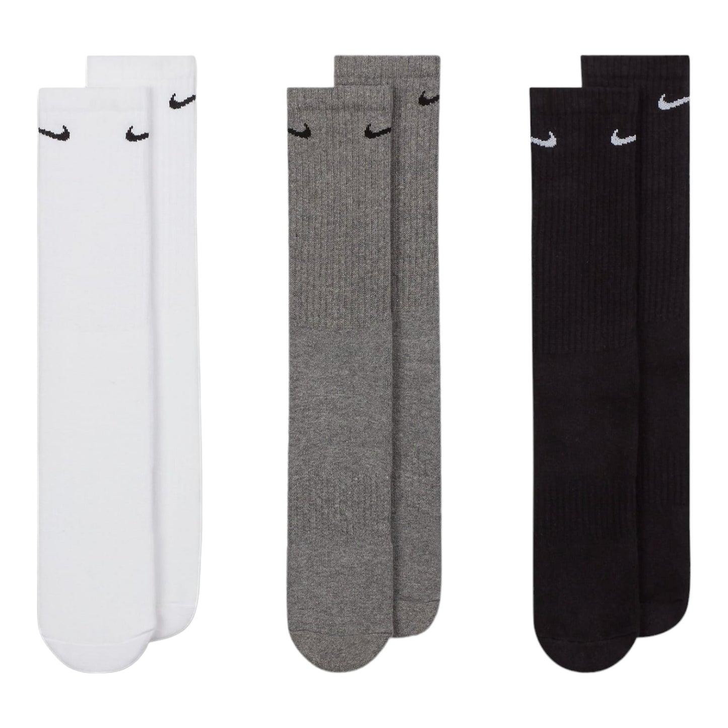 Nike Everyday Cushioned Training Crew 3-Pack Golf Socks SX7664