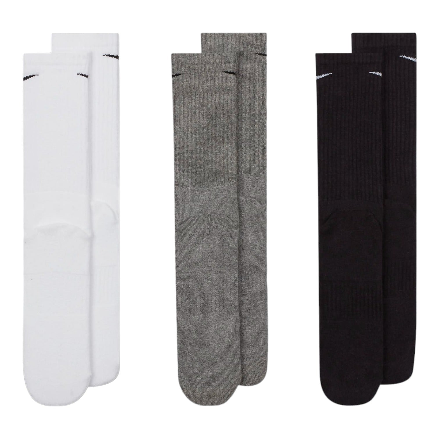Nike Everyday Cushioned Training Crew 3-Pack Golf Socks SX7664