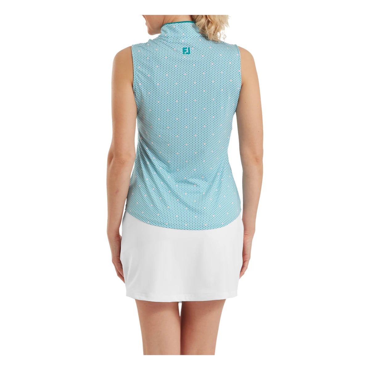 FootJoy Ladies Zip Tank Print Golf Polo Shirt 39364