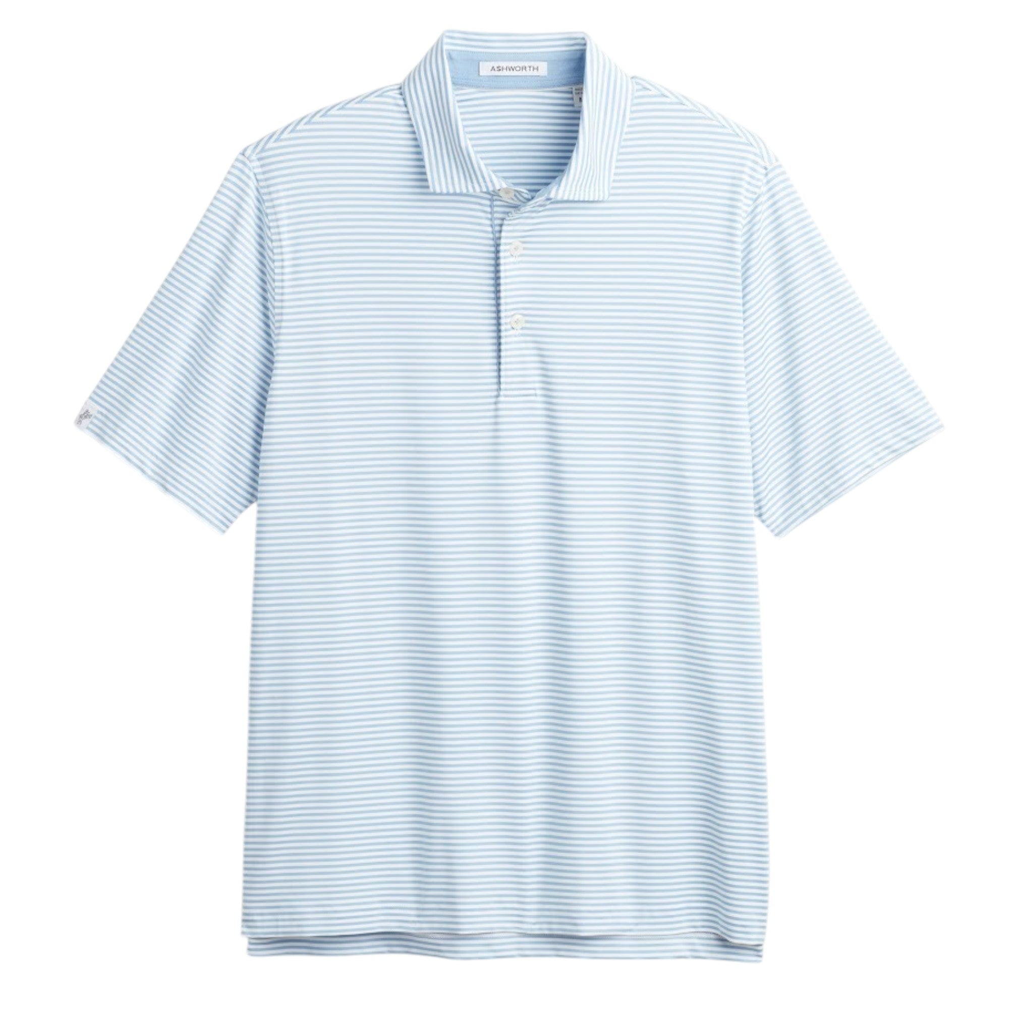 Ashworth Striped Tech Jersey Golf Polo Shirt AM1011