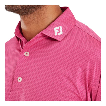 FootJoy Abacus Print Lisle Golf Polo Shirt 37799