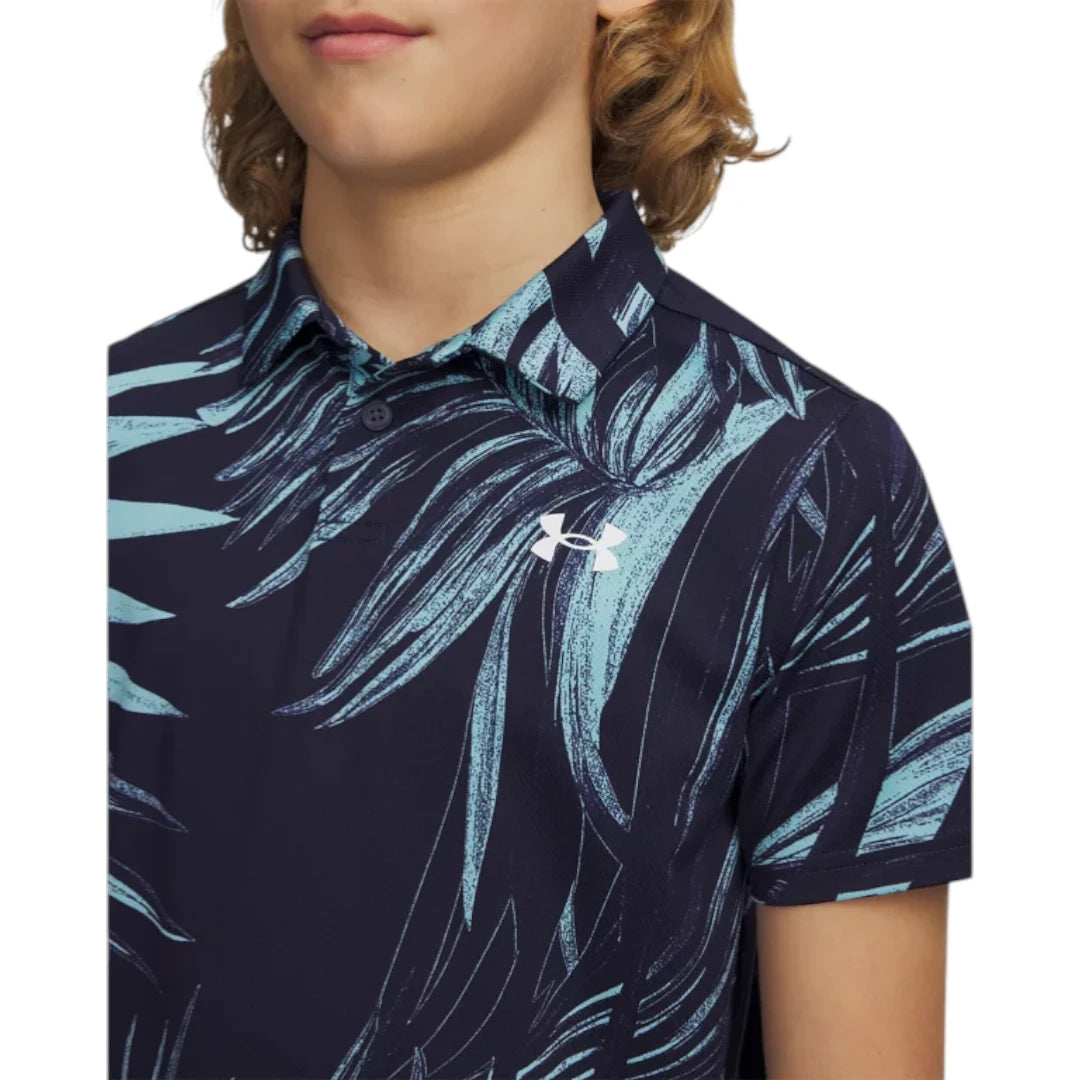 Junior Under Armour Matchplay Printed Golf Polo Shirt 6009817