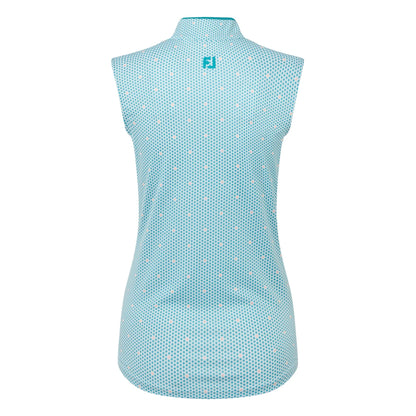 FootJoy Ladies Zip Tank Print Golf Polo Shirt 39364