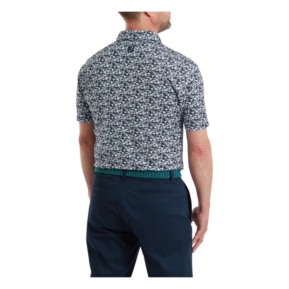 Footjoy Hidden Palm Print Lisle Golf Polo Shirt 39244