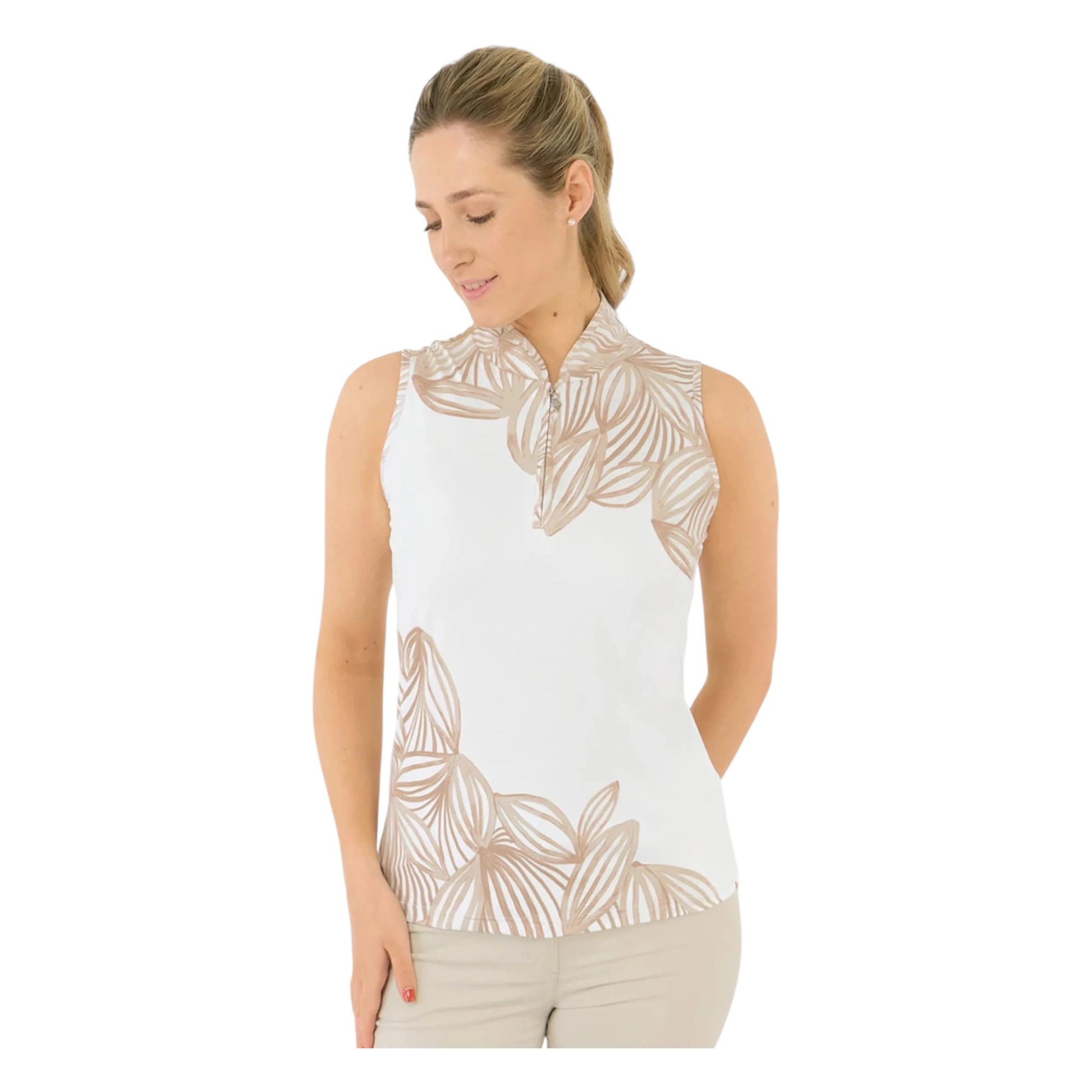 Pure Golf Ladies Aria Sleeveless Golf Polo Shirt PG-63034