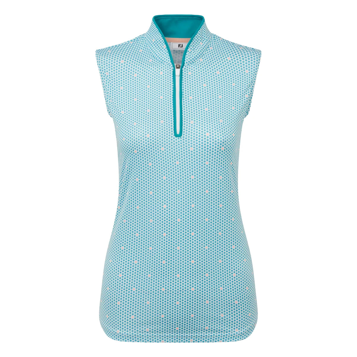 FootJoy Ladies Zip Tank Print Golf Polo Shirt 39364