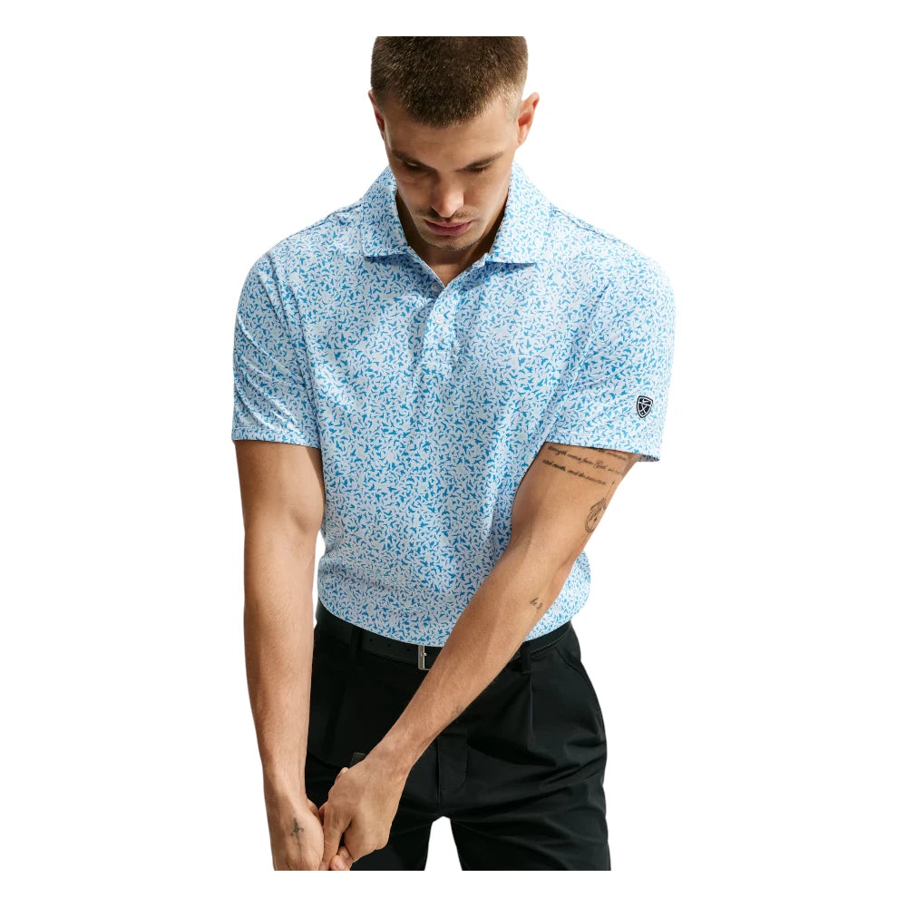 Nike Par Dri-FIT Microprint Birds Golf Polo Shirt IO0732