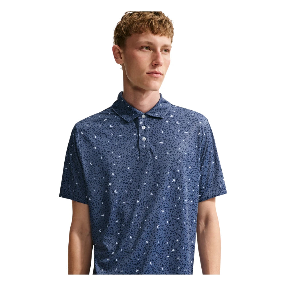 Nike Par Dri-FIT Microprint Birds Golf Polo Shirt IO0732