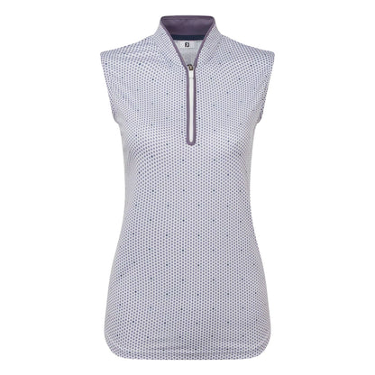 FootJoy Ladies Zip Tank Print Golf Polo Shirt 39365