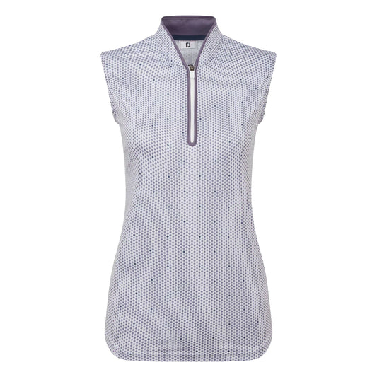 FootJoy Ladies Zip Tank Print Golf Polo Shirt 39365