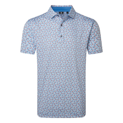 FootJoy Surfs Up Print Lisle Golf Polo Shirt 39249