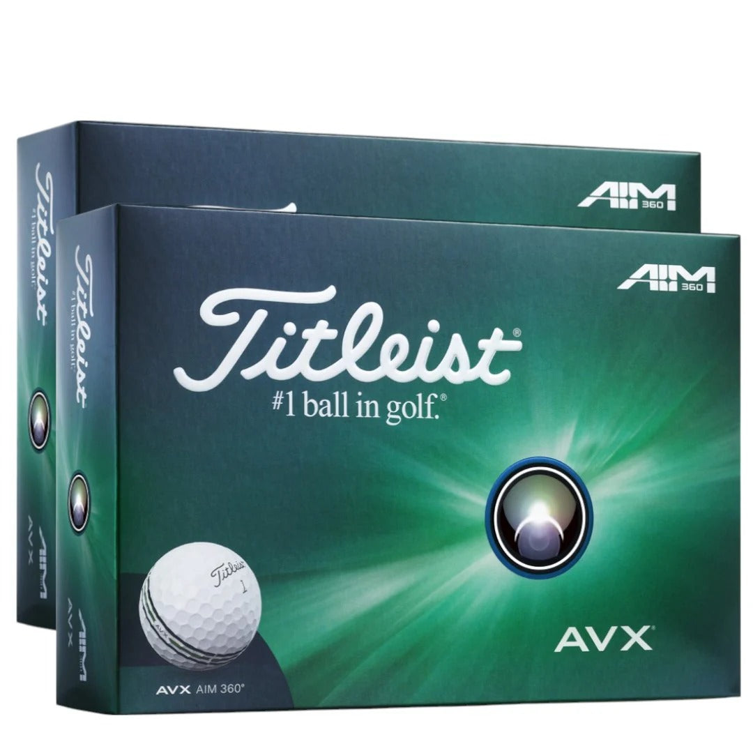 Titleist 2025 AVX AIM 360 White Golf Balls | 2 Dozen Offer