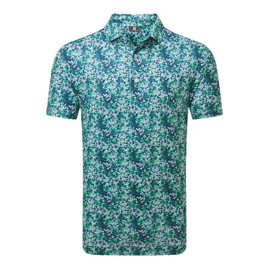 FootJoy Garden Print Lisle Golf Polo Shirt 37795