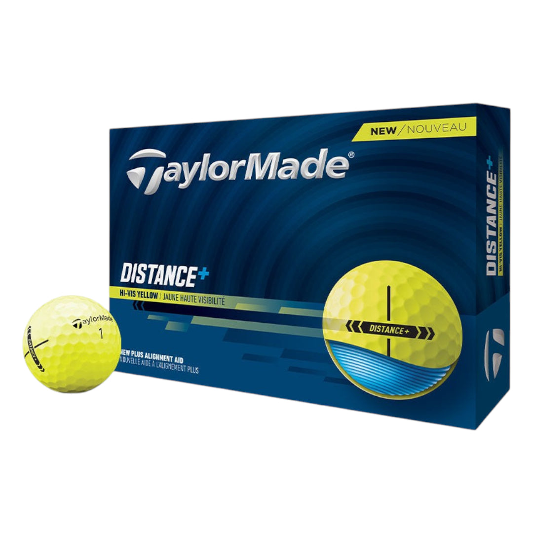 Taylormade 2025 Distance Plus Golf Balls | Yellow