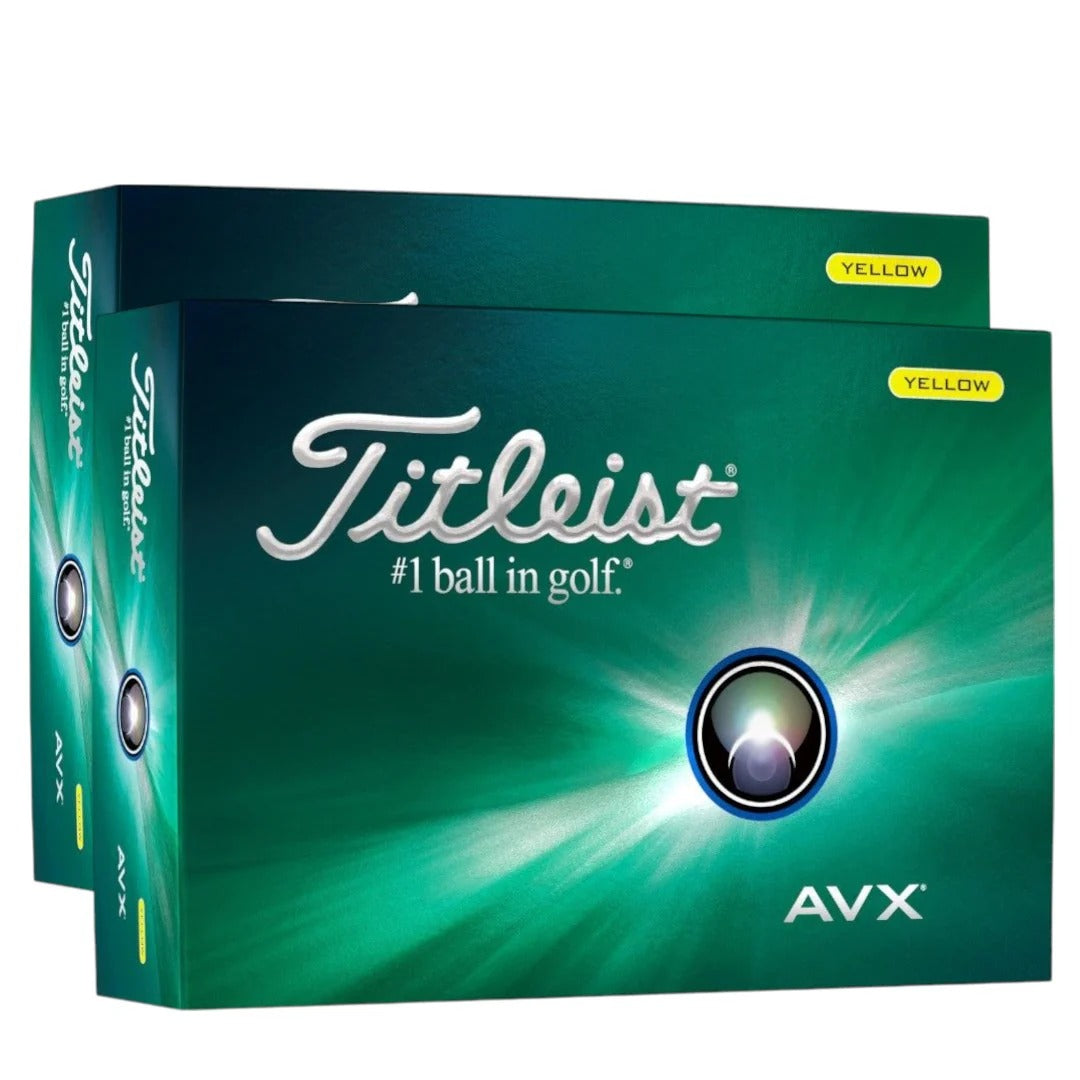 Titleist AVX Yellow Golf Balls | 2 Dozen Offer