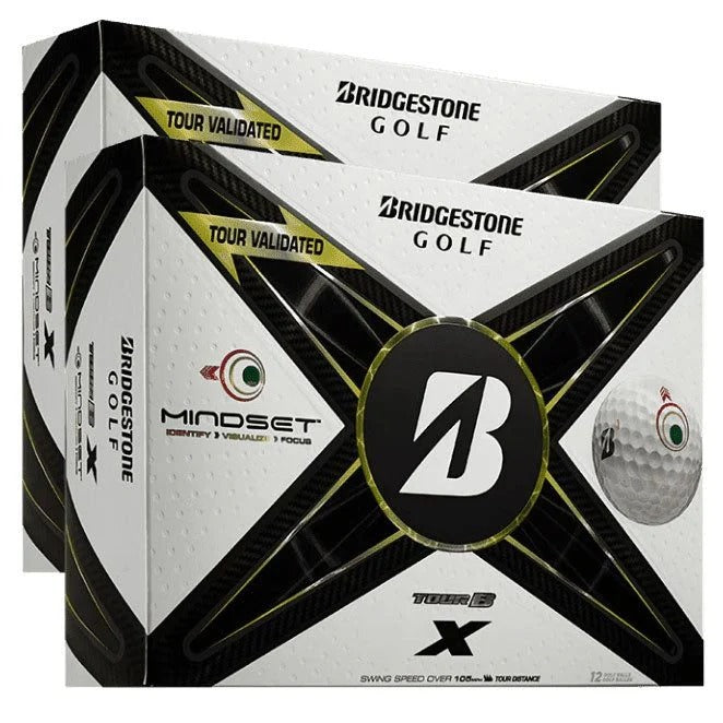 Bridgestone Tour B X Mindset Double Dozen Golf Balls + Free Cap