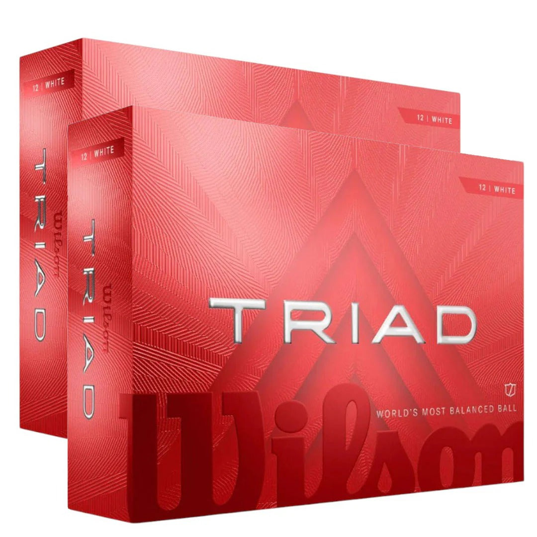 Wilson 2025 Staff Triad White Golf Balls | Double Dozen