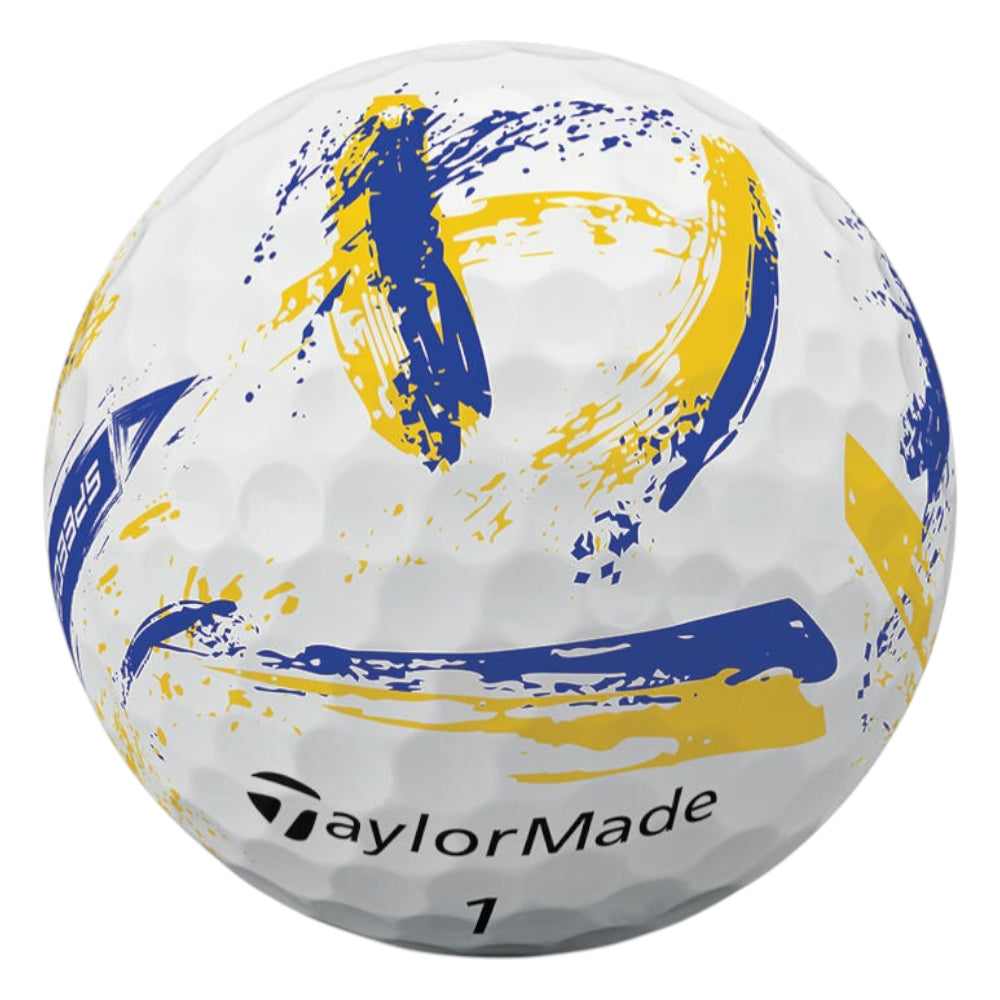 TaylorMade 2026 Speed Soft Ink Golf Balls | Yellow/Blue