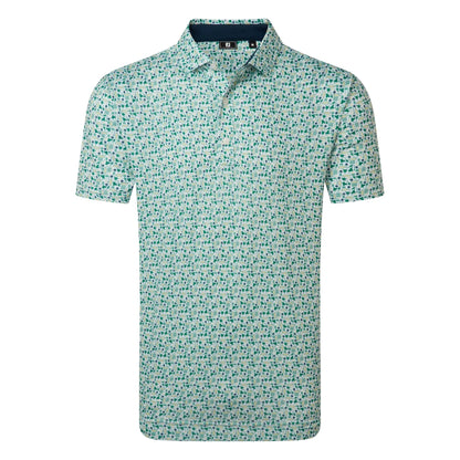 FootJoy Surfs Up Print Lisle Golf Polo Shirt 39252