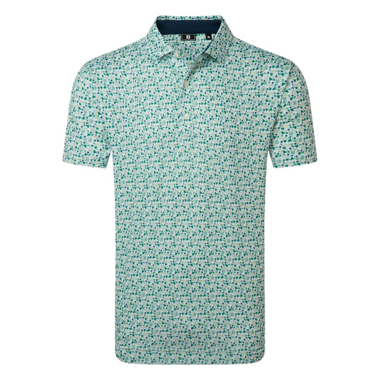 FootJoy Surfs Up Print Lisle Golf Polo Shirt 39252