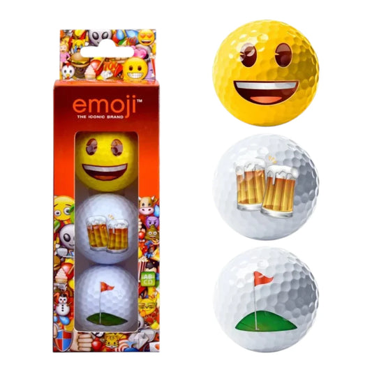 Emoji Novelty Fun Golf Balls 3-Pack EMGB003