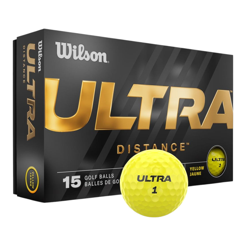 Wilson Ultra Distance 15 Pack Golf Balls | Yellow