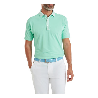 FootJoy Star Geo Trim Pique Golf Polo Shirt 39284