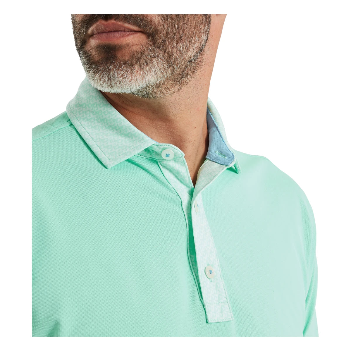 FootJoy Star Geo Trim Pique Golf Polo Shirt 39284