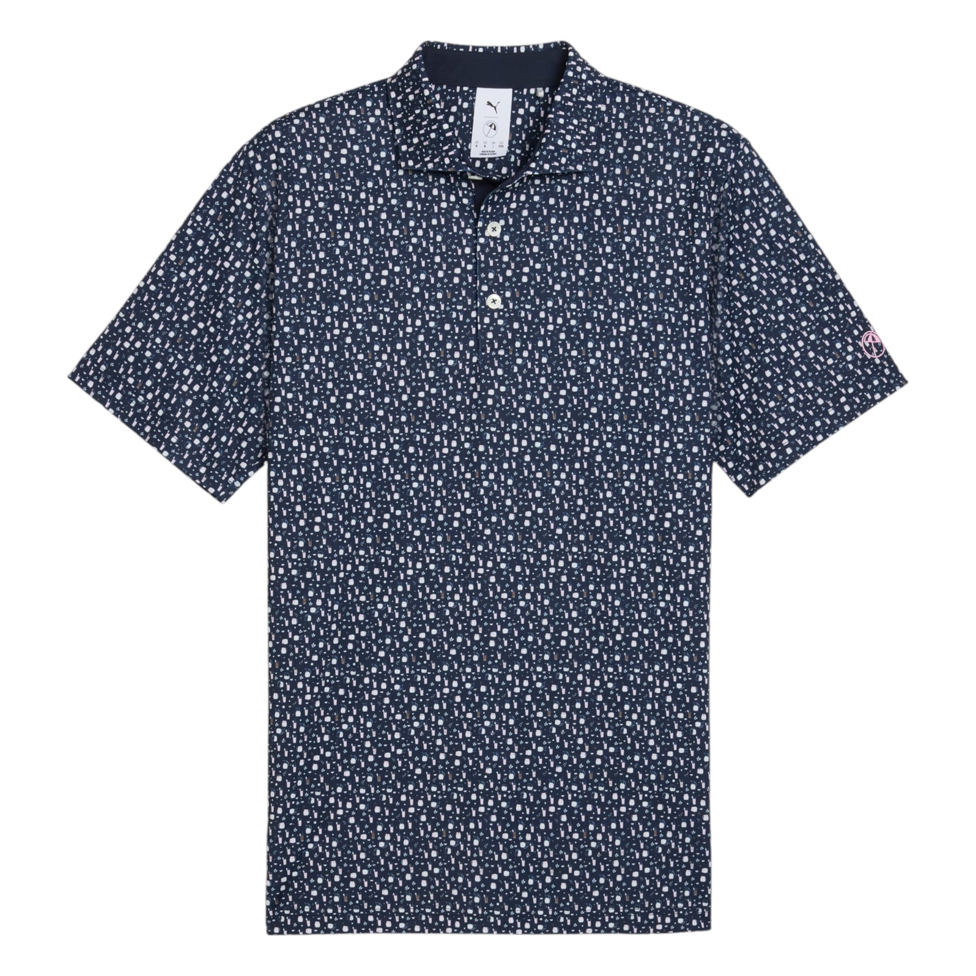 Puma Golf X Arnold Palmer Tea Time Golf Polo Shirt 630298 Deep