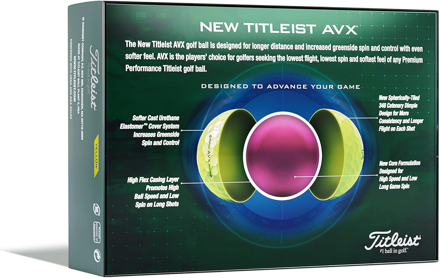 Titleist 2020 AVX Golf Balls | Yellow