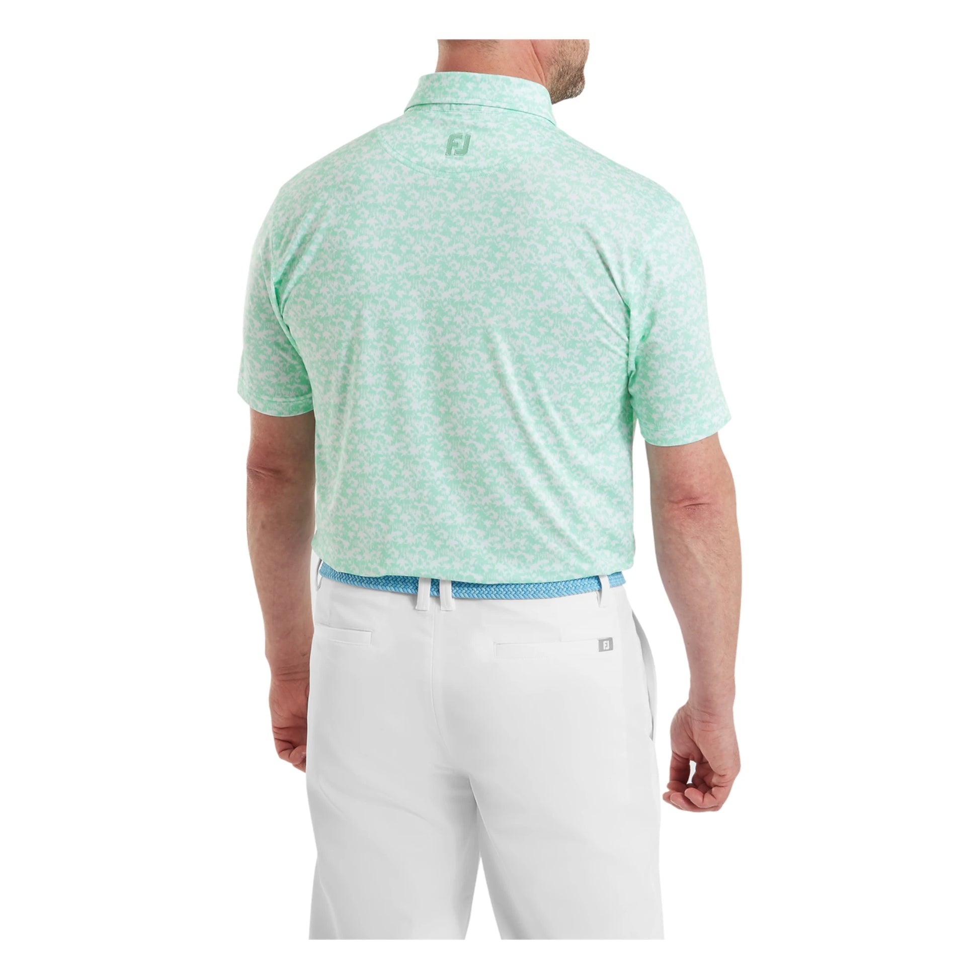 Footjoy Hidden Palm Print Lisle Golf Polo Shirt 39243