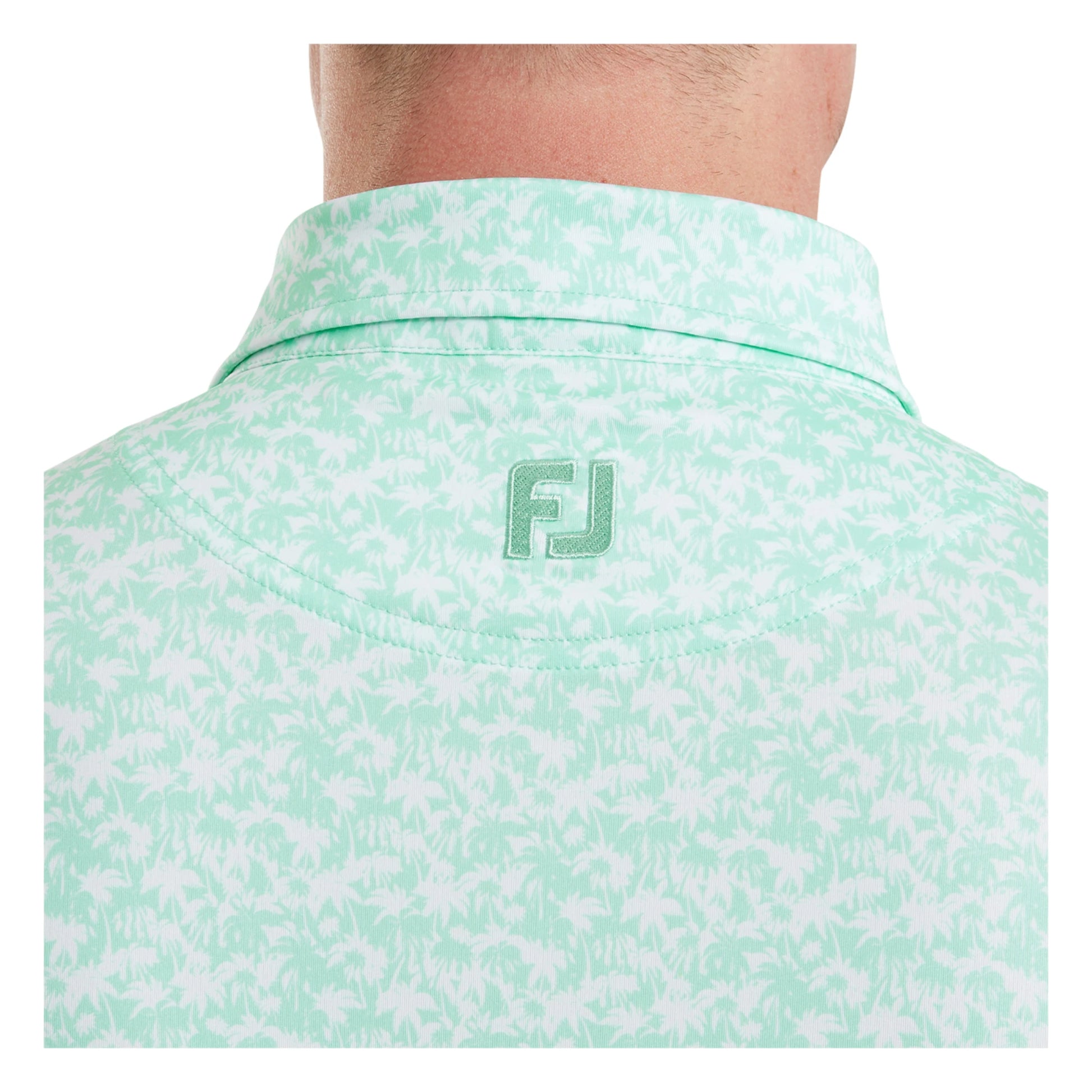 Footjoy Hidden Palm Print Lisle Golf Polo Shirt 39243