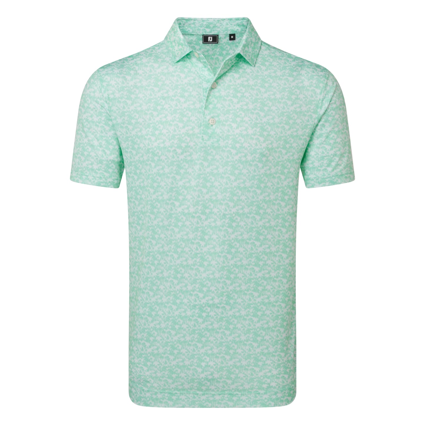 Footjoy Hidden Palm Print Lisle Golf Polo Shirt 39243