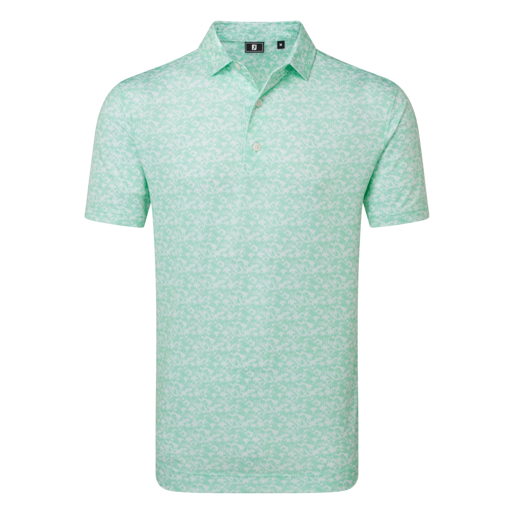 Footjoy Hidden Palm Print Lisle Golf Polo Shirt 39243