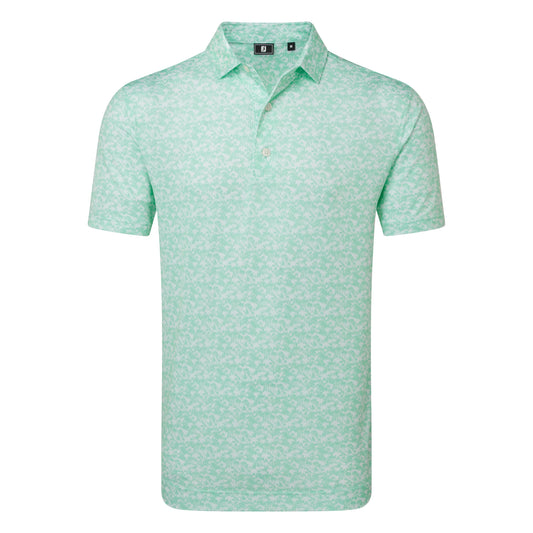 Footjoy Hidden Palm Print Lisle Golf Polo Shirt 39243