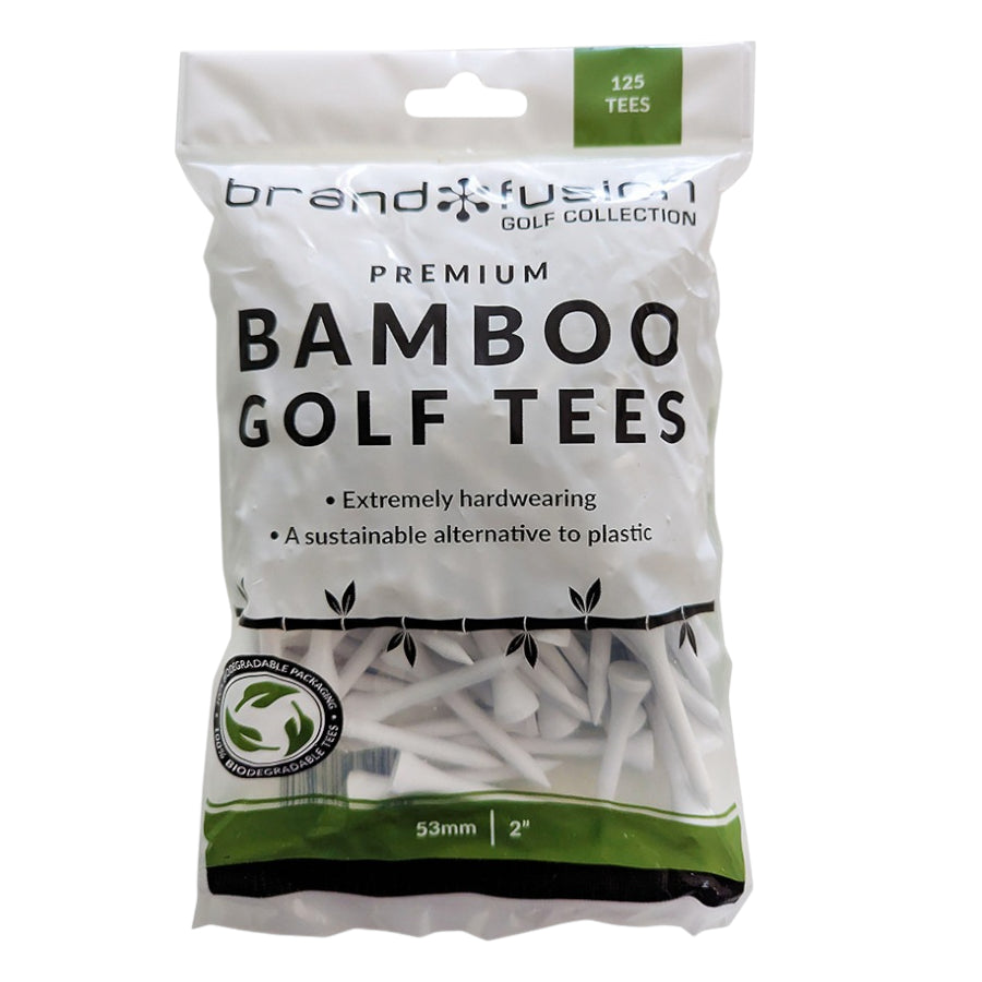 Brand Fusion Bamboo Golf Tees 53mm | 125 Pack