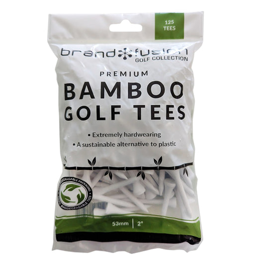 Brand Fusion Bamboo Golf Tees 53mm | 125 Pack
