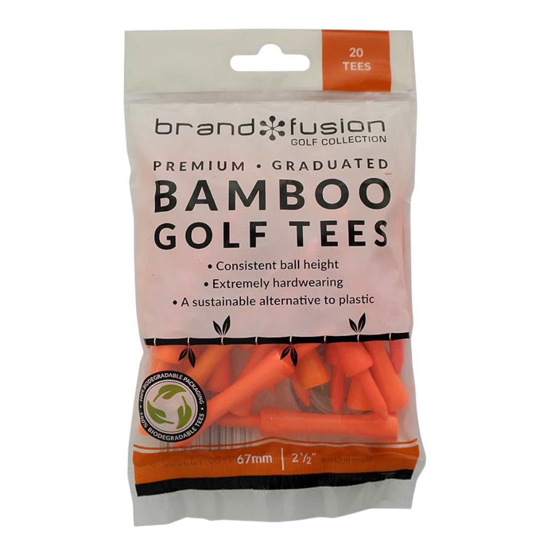 Brand Fusion 67mm Bamboo Golf Tees | 20 Pack