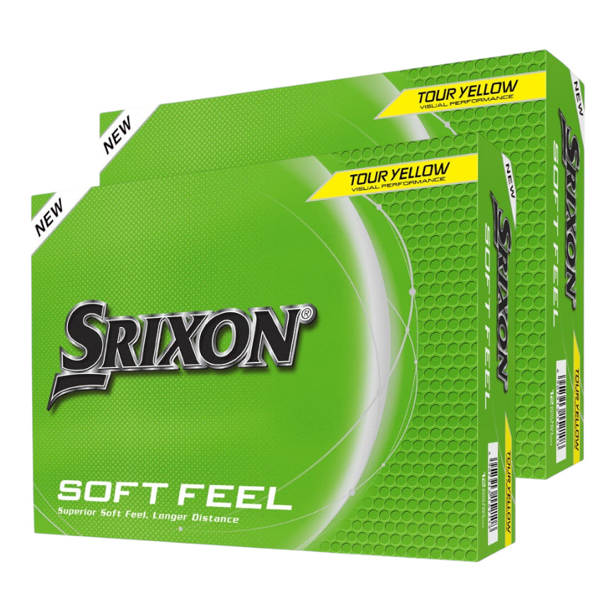 Srixon Soft Feel Personalised Golf Balls | Yellow Double Dozen
