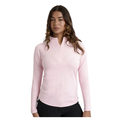Green Lamb Ladies Lightweight Jacquard 1/4 Zip Golf Midlayer AG25094