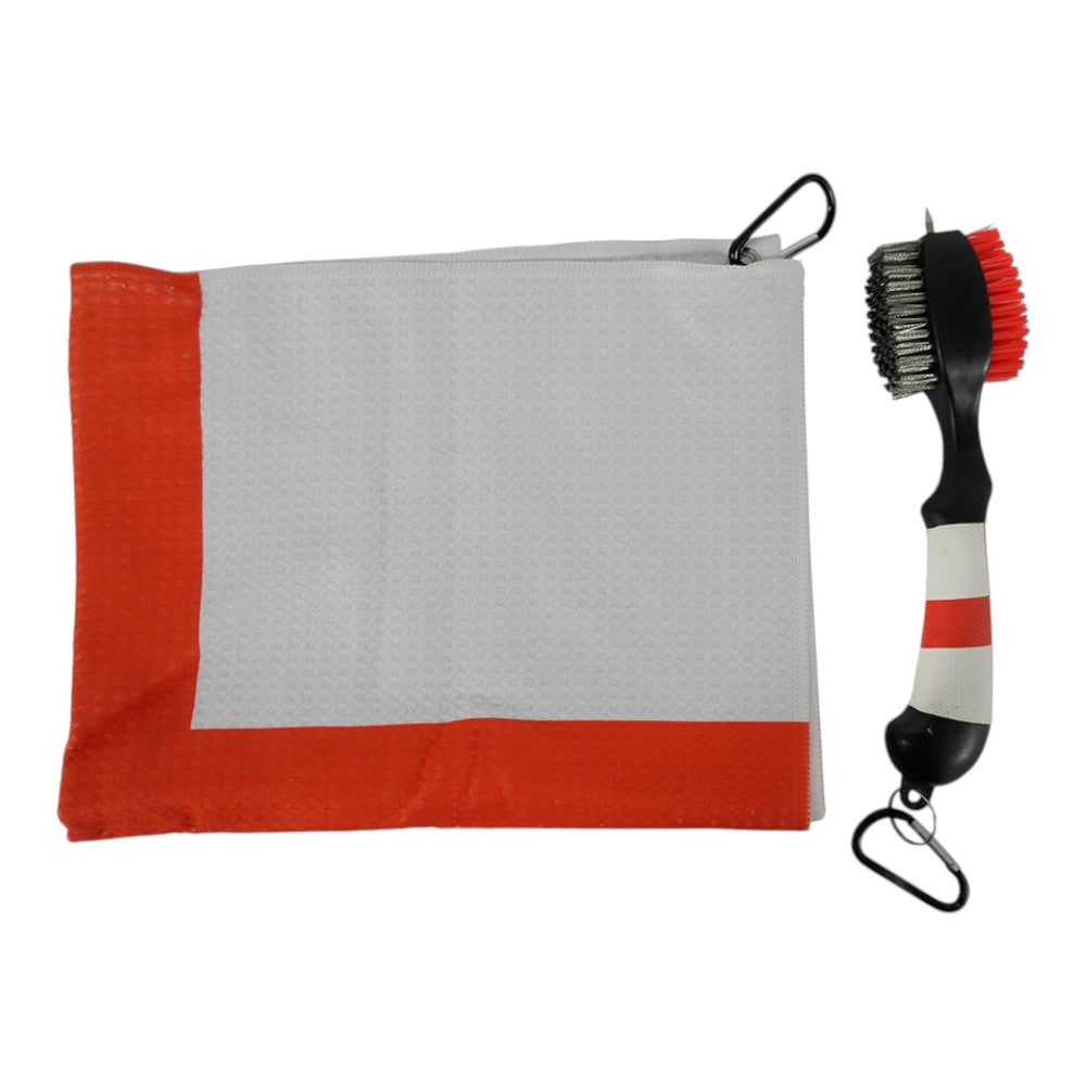 Brand Fusion England Deluxe Golf Towel & Brush Set