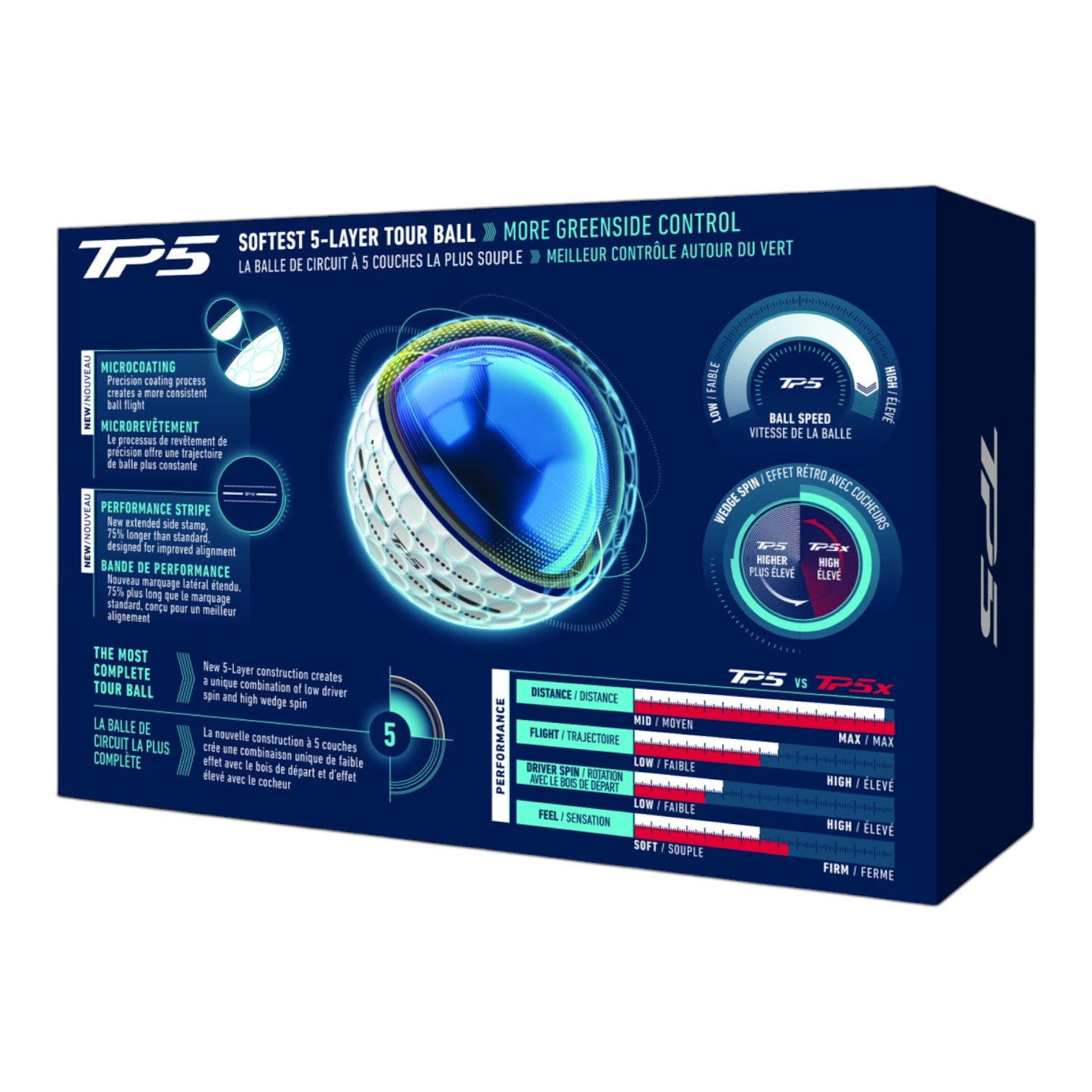 Taylormade 2026 TP5 Performance Stripe Golf Balls | 6 Ball Pack
