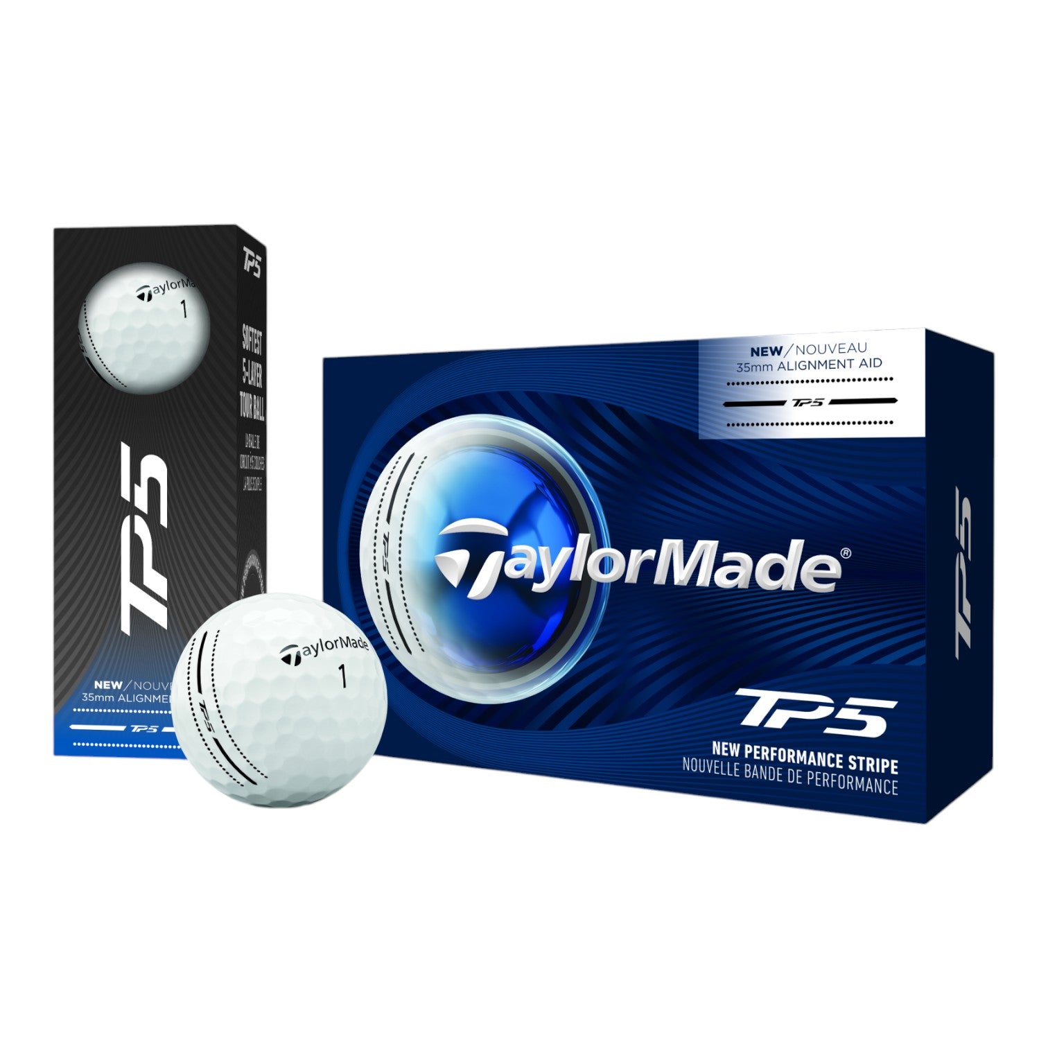 Taylormade 2026 TP5 Performance Stripe Golf Balls | 6 Ball Pack