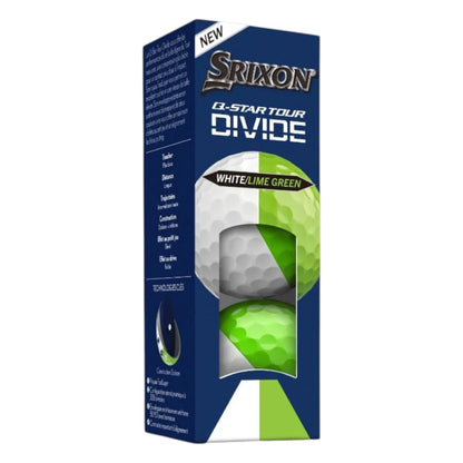 Srixon 2026 Q-Star Tour Divide Golf Balls | White/Lime Green