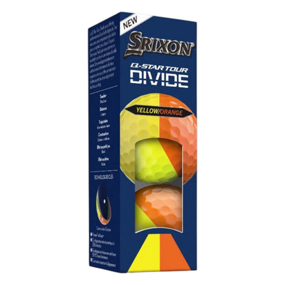 Srixon 2026 Q-Star Tour Divide Golf Balls | Yellow/Orange