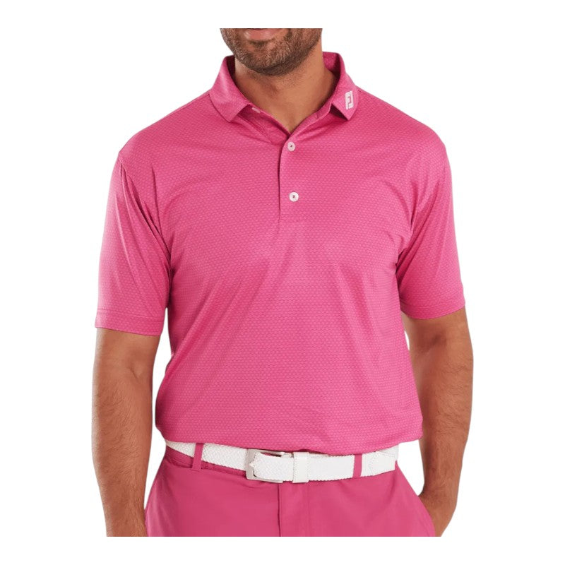 FootJoy Abacus Print Lisle Golf Polo Shirt 37799